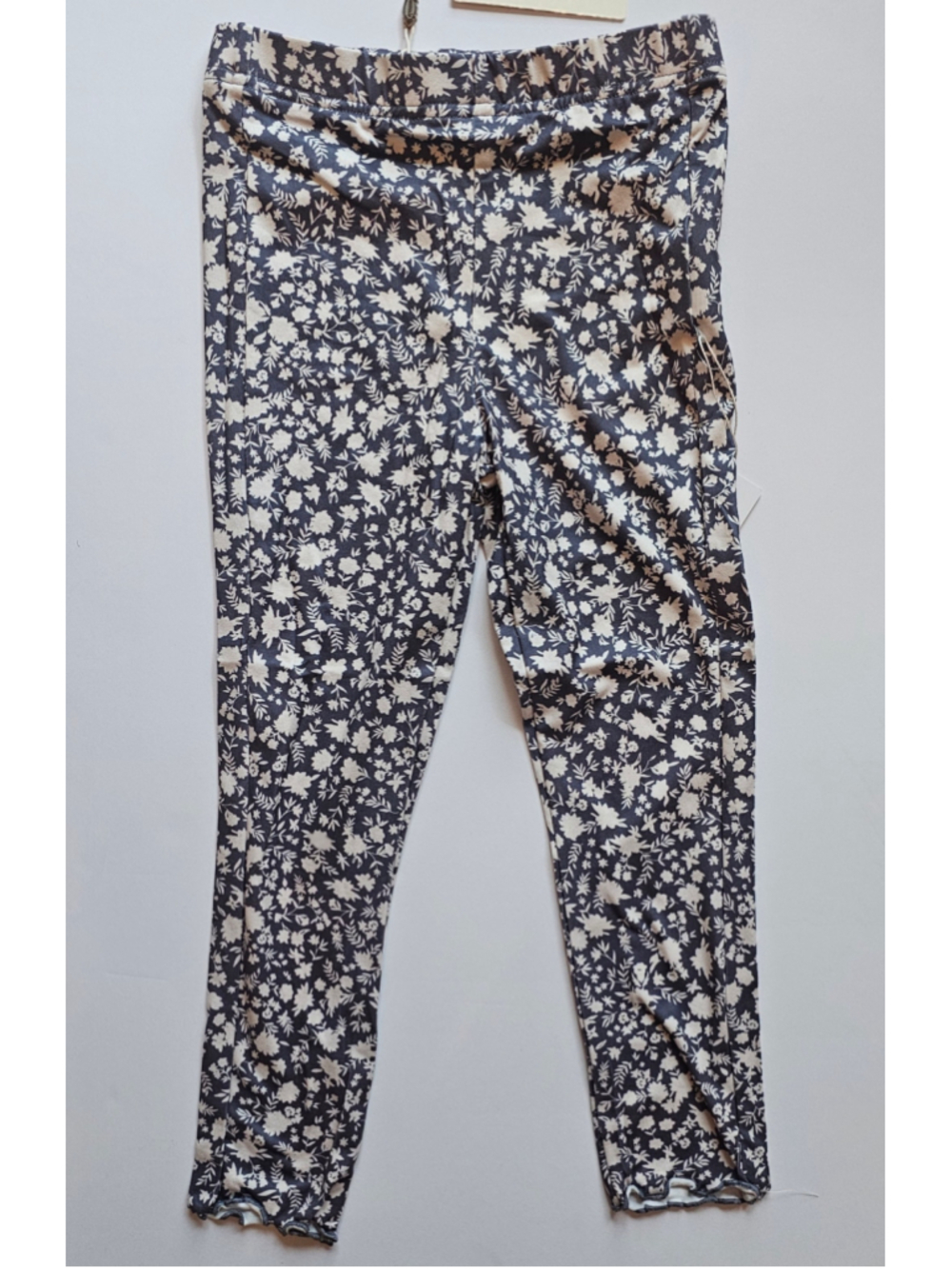 Girl's Joyfolie Floral Leggings Size 6 Grey and White